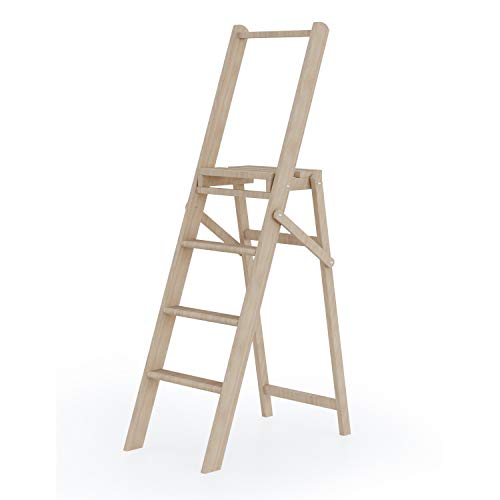 Colombo 8003186104502 Escalera de Madera, 4 gradini