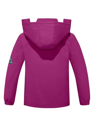 Image of SaphiRose Kids Waterproof Rain Jacket Mesh Lined with Removable Hood | Lightweight rain coat, windproof, breathable, school, camping, travel, outdoor play, boys and girls
