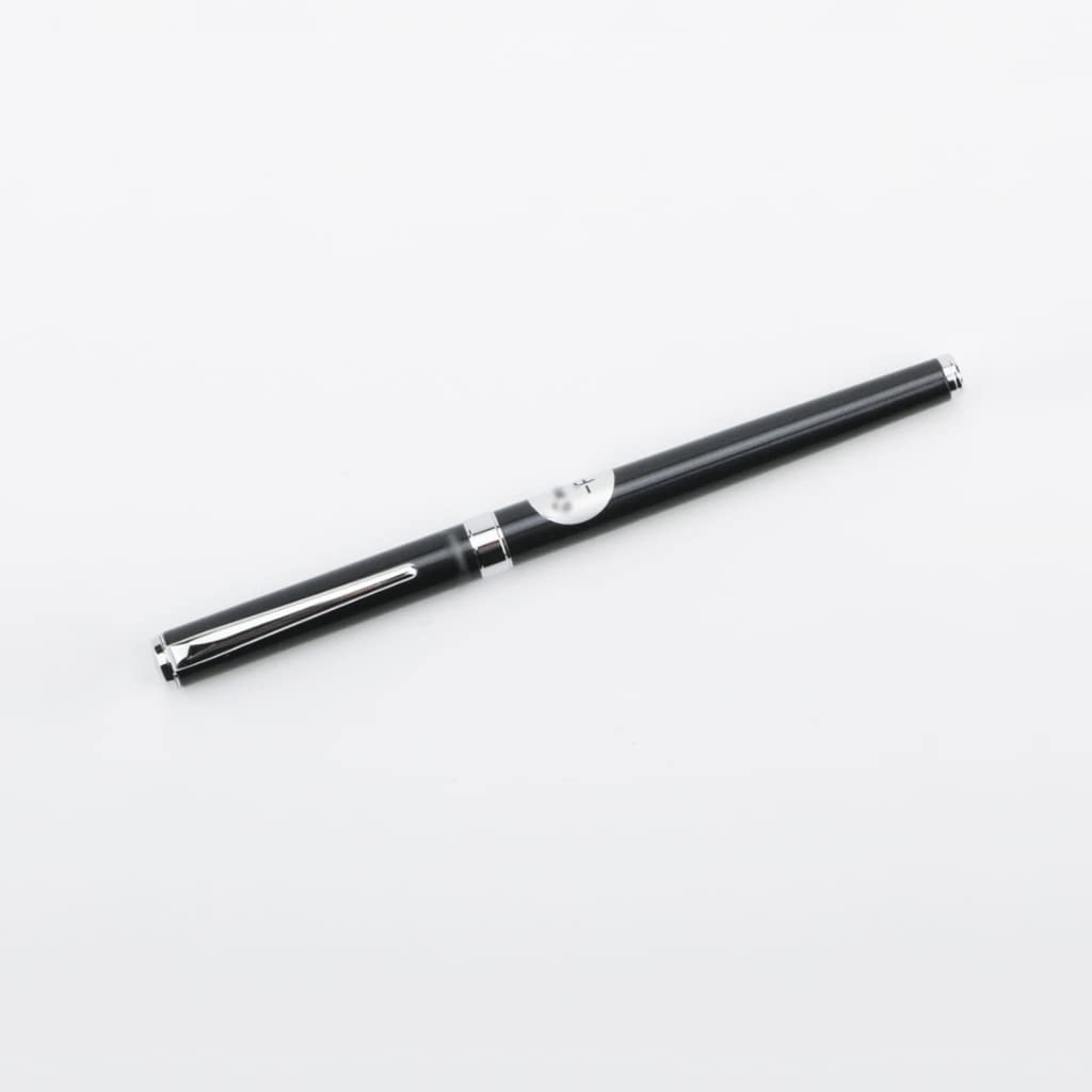 Pluma estilográfica Pluma estilográfica de lujo Pluma estilográfica elegante Pluma de regalo de metal Punta fina Punta de acero inoxidable Recargable Tinta negra Diseño clásico Suministros de of