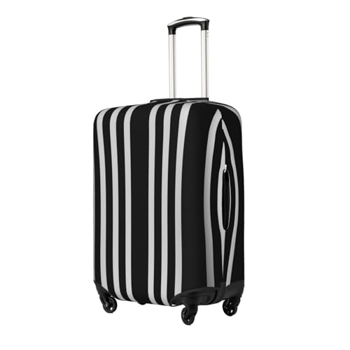 Travel Luggage Cover Elastic Anti-Scratch Suitcase Protector Washable Travel Suitcase Cover Black & White Stripe Luggage Protector Fits 18-32 Inch Suitcase2