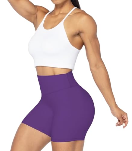 Image of Sunzel No Front Seam High Waist Biker Shorts for Women, Squat Proof Yoga Workout Gym Bike Shorts | 3, 5 Or 8-Inch Inseam, High Waisted, Tummy Control, No Front Seam, Buttery Soft, Compression Fit, Squat Proof