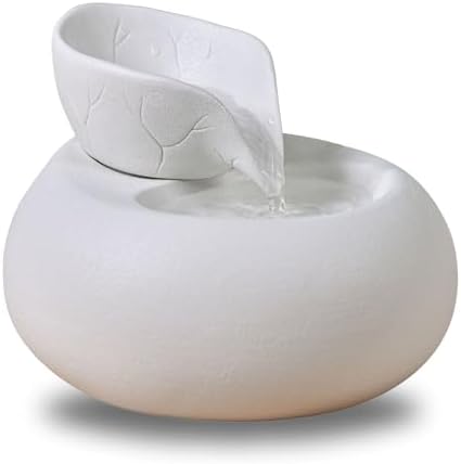 Zen'Light - Trinkbrunnen Toby für Katzen und Hunde - Tränke für Haustiere aus Keramik-Emaille - Wasserspender ohne Farbe, ungiftig - Geschlossener Wasserkreislauf ohne Licht - Höhe