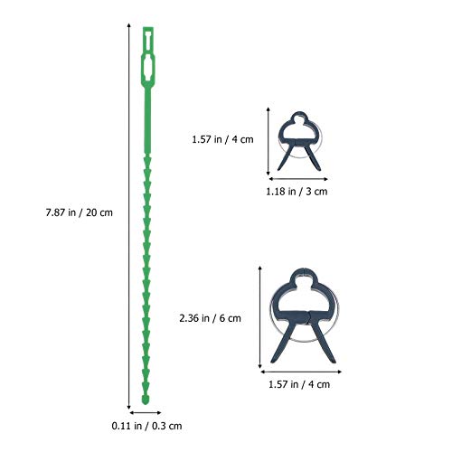 UPKOCH 90pcs Greenhouse Plant Clip Cable Ties Vegetable Plant Vine Support Clamps Flower Growing Climbing Ties Garden Vine Fixed Clamps
