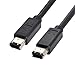 NFHK 6 Pin to 6Pin FireWire 400 to FireWire 400 6-6 ilink Cable IEEE 1394 1.8m Black