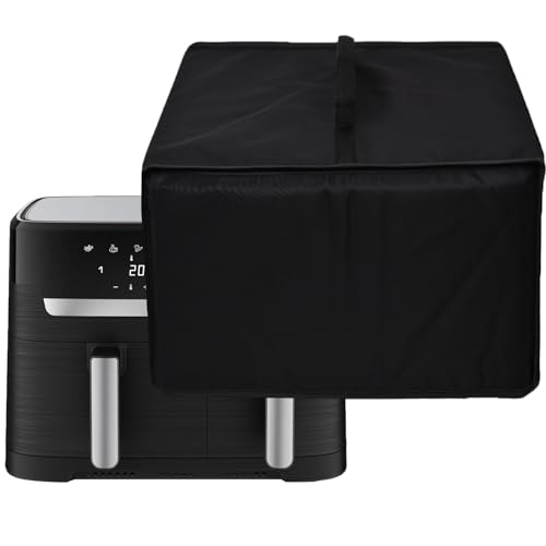 Amerbtech Air Fryer Dust Cover Nylon Fabric Heat and Water Resistant Heavy Duty Protective Cover For Tefal Fry Dual Zone Digital Air Fryer [EY901840]