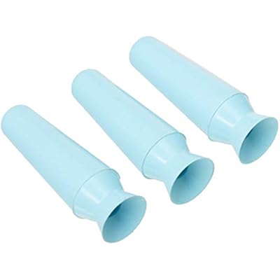 DMV Scleral Cup Large Contact Lens Handler - Inserts Scleral Contact Lenses and Prosthetic Eyes Ventless - Pack of 3 Light Blue