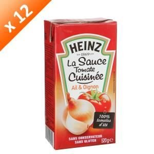 HEINZ-HEINZ - Salsa de tomate, ajo, cebolla, 12 x 520 g