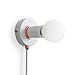 BRIGHTTIA Matte White Plug-in Simple Ring Wall Sconce Light - Rose Gold Color Accents - Modern Minimalist Light - Mid Century Industrial Exposed Bulb Wall Lamp - 16' White Fabric Cord - BW0005-1AP