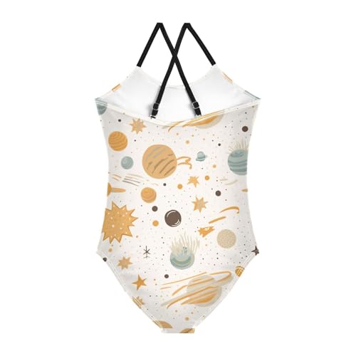 Space Planet Galaxy Girls One Piece Swimsuit Beach Swimwear 208538682
