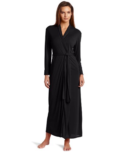 Natori Women's Enchant Slinky Robe, Black, Large