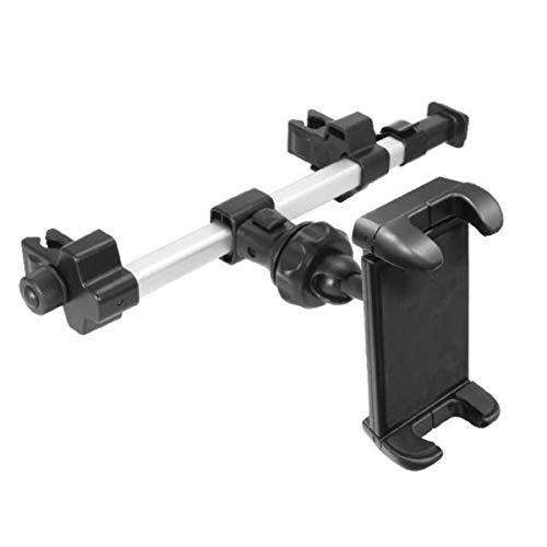 Macally Tablet Holder for Car Headrest - Adjustable iPad Headrest Mount for Car - Super Secure Car iPad Holder Backseat Kids - Fits All 4.7-12.9" Back Seat Devices (iPad Pro/Air/Mini, Nintendo Switch)