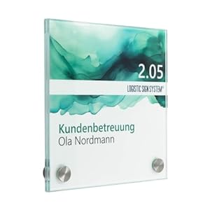 Logistic Sign System Vitrum B2 Türschild Glas