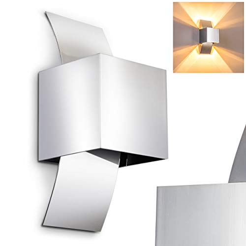 Lampada da Parete Applique Metallo Cromato Luce Su&Giu Stile NEW