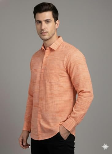 Image of Men's Pure Cotton Khadie Shirt Regular Fit Casual Formal Wear