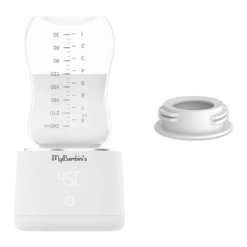 MyBambini's Bottle Warmer Pro™ und Adapter 1 für Schmalhalsflaschen Dr. Brown's, Medela, Nanobebe, Pigeon, Nuby (Weiß) Cover