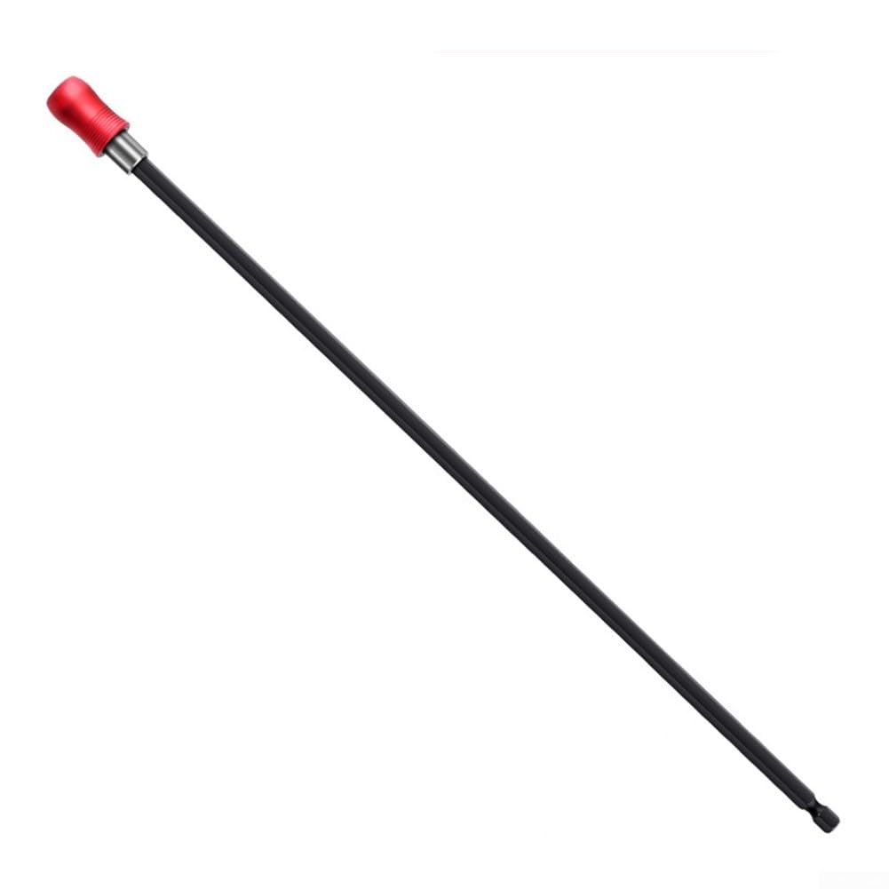 Magnetic Holder Extension Rod, 1/4 Inch Hex Shank Screwdriver Drill Holder with Strong Magnet, Long Stainless Steel Handle Compatible with Power Drills and Drivers, 350mm(350mm)
