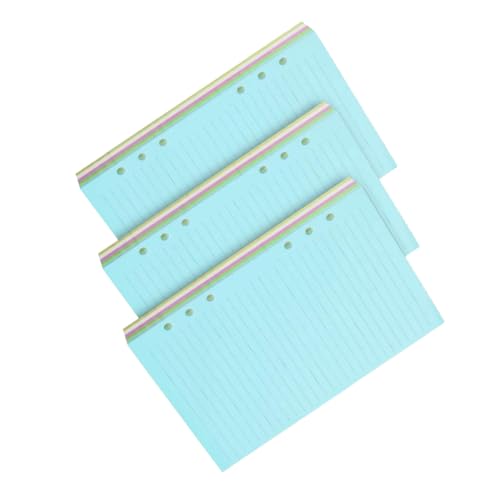 TOGEVAL カラフルな活頁ノートブックリフィル用紙 色 罫線入り ルーズリーフ対応 学校 オフィス 旅行での便利な類用紙