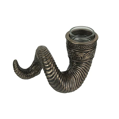 Viking Ram Horn Tealight Holder