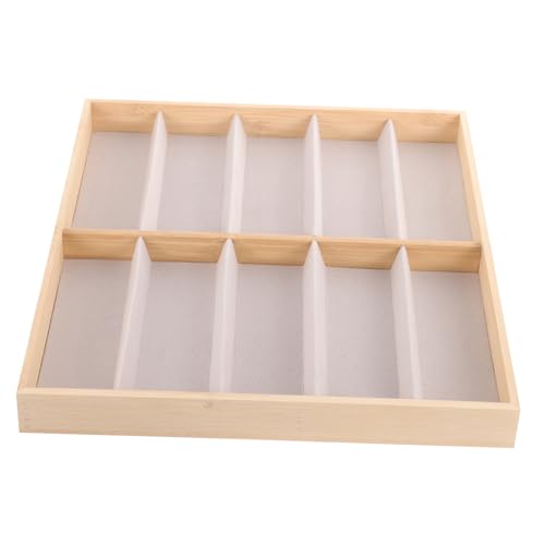 Ciieeo Elegant Sunglass Rack 10-slot Glasses Display Stand Bamboo Flocking Organizer