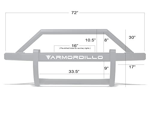 Image of Armordillo 8708903 AR2 Pre-Runner Style Modular Bumper Grille Guard - Matte Black Fits 2015-2022 Chevy Colorado /GMC Canyon