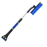 Raspador De Hielo Telescópico - Pala De Agarre Ergonómico Desmontable, Herramienta Para Automóvil Con Cepillo Para Nieve | Camión SUV RV Auto Invierno Frost Parabrisas Ventana Vidrio Descongelador Man