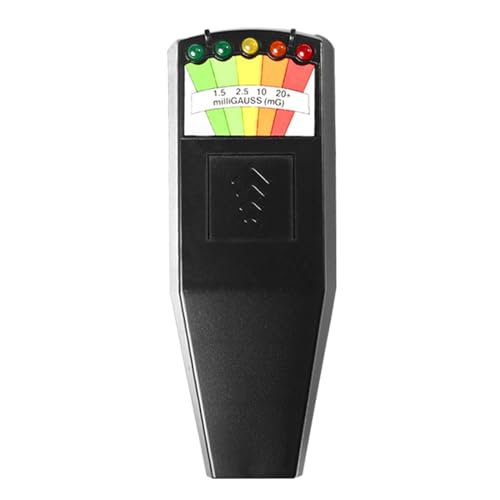 電磁場 EMF ガウスメーター ゴーストハンティング検出器 ポータブル EMF 磁場検出器 5 LED ガウスメーター 速い正確(Balck)