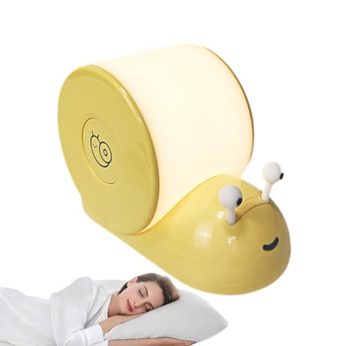 Luz De Noche Animales, Lámpara Linda Caracol Divertida Blanca 6500k Mesa 800mAh, Base Magnética, Decoración Dormitorio Para Amamantar, Estudiar