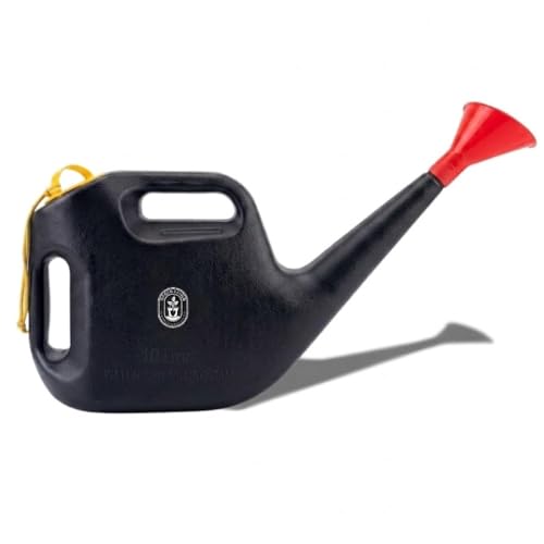 Image of Urban Upvan Plastic Watering Can 10L | Ergonomic Handle for Comfortable Grip | Fade Resistant, Lightweight & Easy to Use | Durable | Includes Sprinkler Spout | Black
