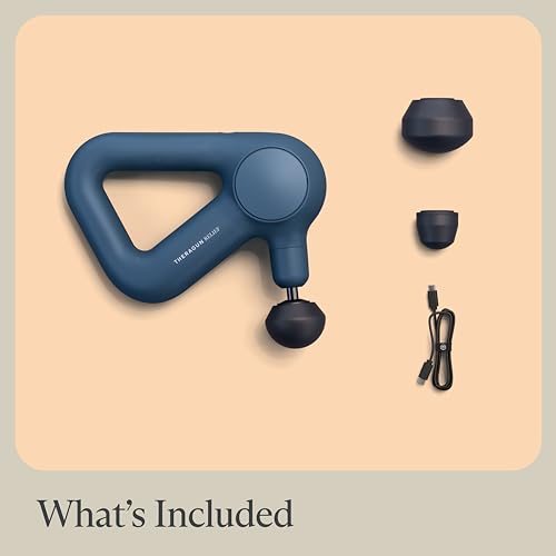 TheraGun Relief Handheld Percussion Massage Gun - Easy-to-Use, Comfortable & Light Personal Massager for Every Day Pain Relief Massage Therapy in Neck, Back, Leg, Shoulder and Body (Navy) - Image 6
