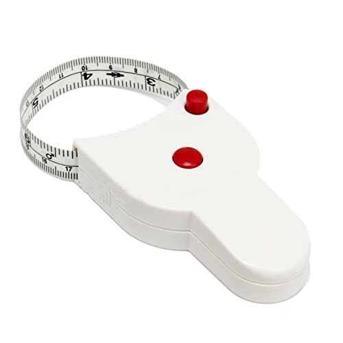 Automatic Telescopic Tape Measure – Self-Tightening Body Measuring Ruler Fitness Caliper for ​Body Measurement, Retractable Double Scales Rulers, Perfect Waist Tape Measure – 60 inch (White,R)