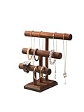 Julysky Bracelet Holder Stand, Bracelet Display with 3 Tier,Jewelry Organizer Stand for Necklaces Bangles and Watches(solid wood)