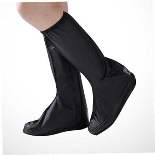 Cubrecalzados impermeables para hombre, cubiertas altas con cremallera, talla M, color negro miniatura 6