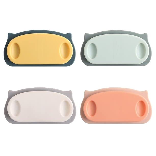 cable management clamps self adhesive cable holder clips for home, office, kitchen & bathroom, wire management clamps, cord routing clips, set of 4 (all mix)