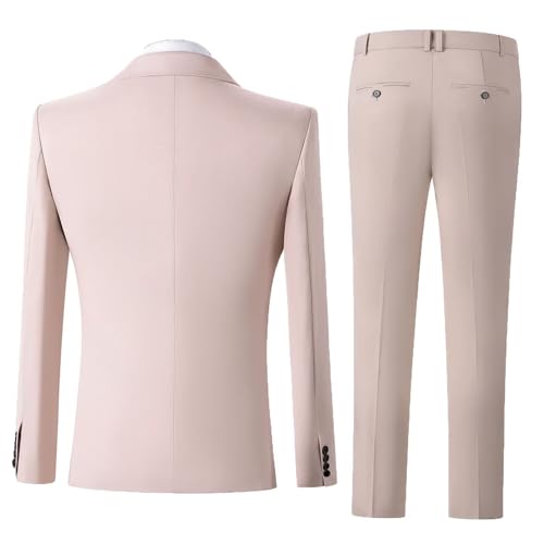 Men's 2 Piece Suits Double Breasted Tuxedo Sets for Men Slim Fit Blazer Jacket Pants Sets for Business Formal Wedding Prom2