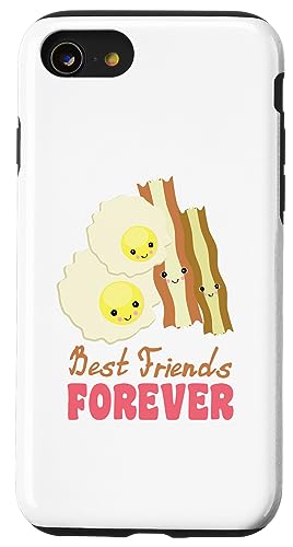 Image of iPhone SE (2020) / 7 / 8 Cute Kawaii Eggs and Bacon BFF Best Friends Forever Case