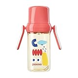 POTATO Sippy Cup For Toddlers with Straw Spill Proof, PPSU Learner Cup with Handle for Baby 1 year old, Water Bottle with weighted ball, 10 Ounce Red