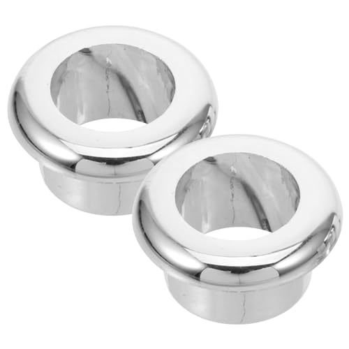 TEHAUX 2 Piezas Cubre Orificios para Cables Escritorio Decorativo Anillos para Gestión Cables Ordenadores Compatibles Acabado Plata