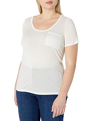 Amazon Brand - Daily Ritual Women's Plus Size Super Soft Modal Semi-Sheer Pocket T-Shirt