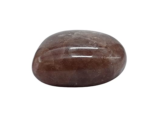 Image of Crystal Heaven Strawberry Quartz Heart Palm Pebbles Stones For Anxiety Stress Relief Massage - Aaa Grade Original Healing Gemstone Agate Heart Palm Stone For Yoga Meditation Spiritual