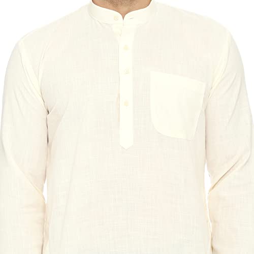Image of ITOS365 Men Cotton Blend Kurta Pyjama Set Party Fashion Regular Ethinic Wear Indian Dress Gift for Men