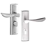 Panel Material: Aluminum ZXQUEGF Internal Set Lever Door Handle Locks Lockset Bedroom Privacy Dual Latch with 3 Keys