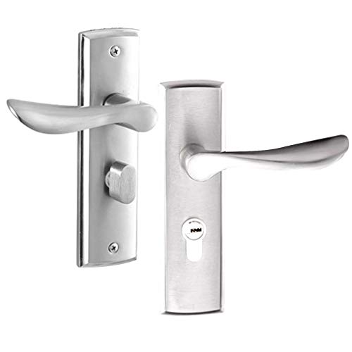 Poignées internes et serrures à double loquet HJZZQH pour porte de chambre avec 3 clés