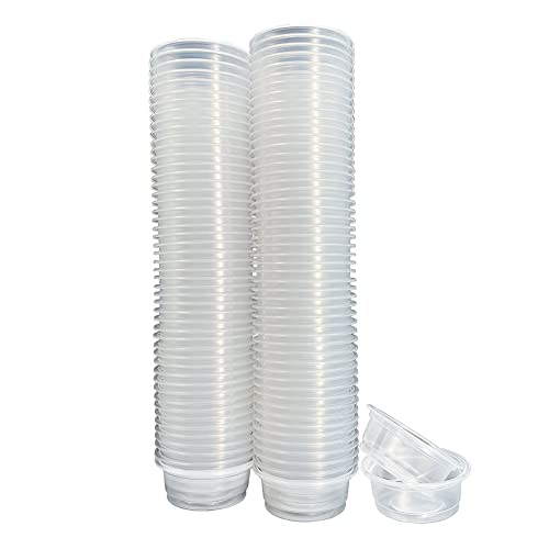 QIHYCUF 100 pcs Small Gecko Food and Water Cups Plastic Reptile Feeding Bowls Ledge Accessories for Crested Gecko…