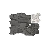 CONCORD WALLCOVERINGS サンプル - レトロアート 3Dフェイクストーンウォールパネル、グレーワイルドボルダー、軽量PVCシート 10インチ x 10インチ - ディスプレイのみ(フルパネルではありません)562WG