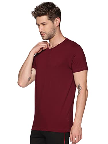 Image of Solid Men Round Neck White T-Shirt