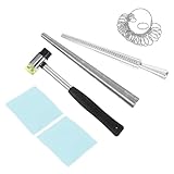 VILLFUL Medidor De Anillos Para Aficionados Tallas De Anillos Para Joyería Tamaño Exacto De La Joyería Mandril De Metal Herramientas Para Hacer Joyas Kit De Tamaño