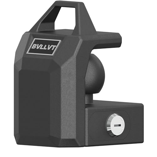 BVLLVT Heavy Duty Trailer Hitch Lock for 2 5/16 Ball Coupler - Adjustable Locking Mechanism Design - Anti-Theft Solid Steel Coupler Lock for RV Boat Camper Trailer