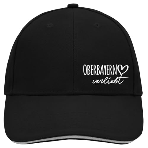 Huuraa Cappy Mütze Oberbayern verliebt Geschenk Black/Light Grey Oberbayern Präsent Huuraa Cappy Mütze Oberbayern verliebt Geschenk Black/Light Grey Oberbayern Präsent