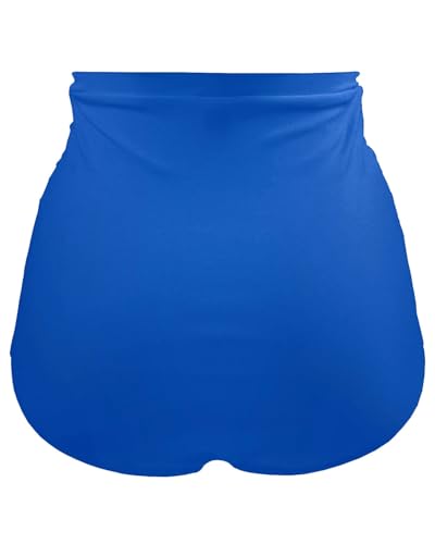 Image of Tempt Me Women's High Waisted Swimsuit Bottom Tummy Control Ruched Bikini Bottom Vintage Swim Bottom Tankini Briefs