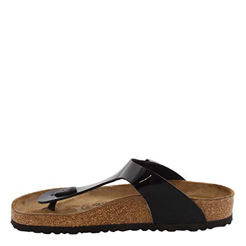Birkenstock Women's Gizeh Thong Sandal, Black Patent, 38 M EU/7-7.5 B(M) US4